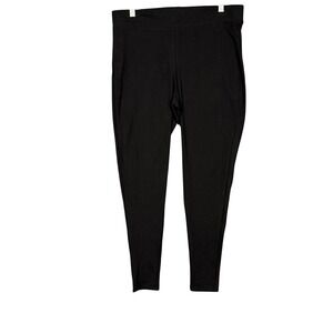 Torrid Pants Womens 2X Black Stirrup Leggings Cotton Stretch Blend Pull On